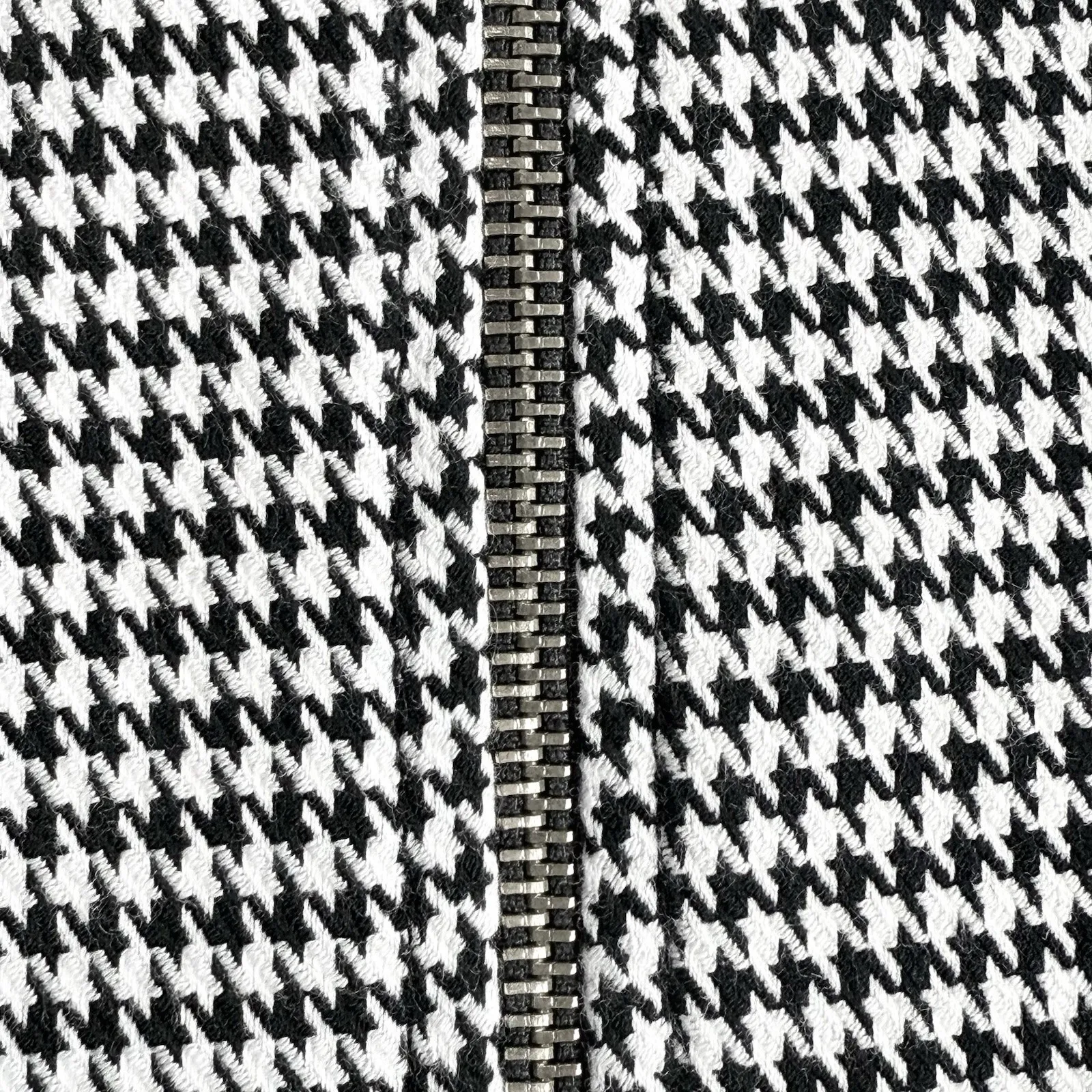 New Anne Klein Houndstooth Pencil Straight Skirt Women 6 S Retro Office Moto Zip - Image 3