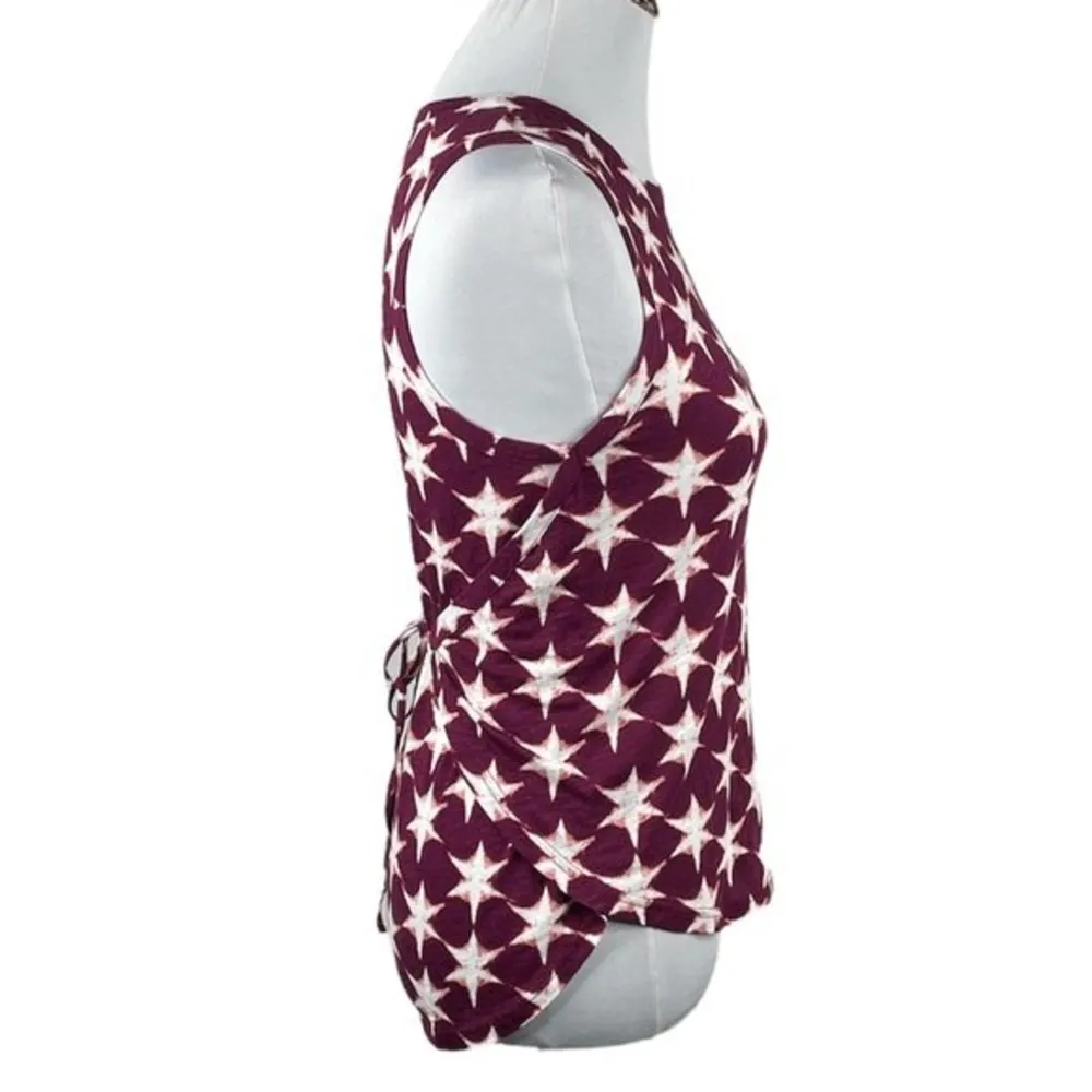 Lucky Brand Stars Tank Top Burgundy Size XSmall - Image 4