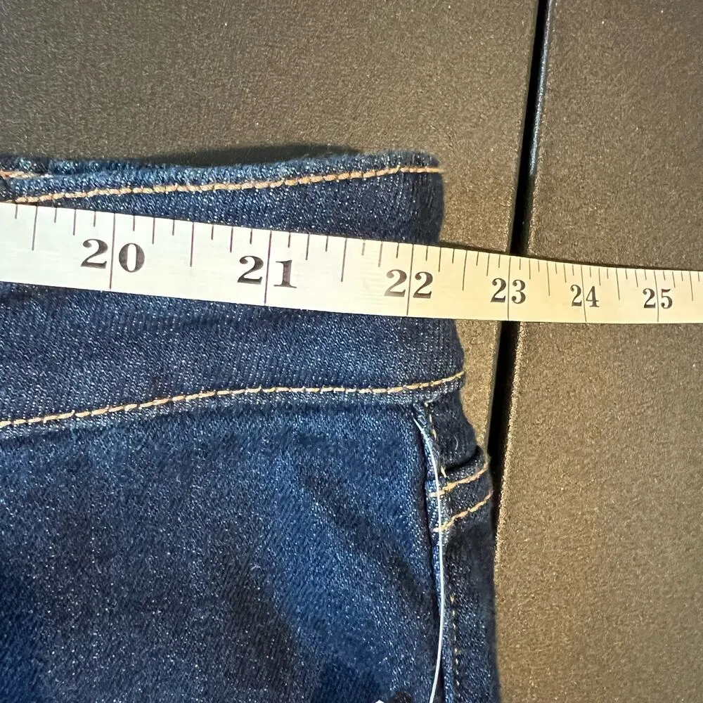 NEW Old Navy Wow Flare Jeans Womens 24 SHORT Dark Blue High Rise Stretch Cowgirl - Image 8