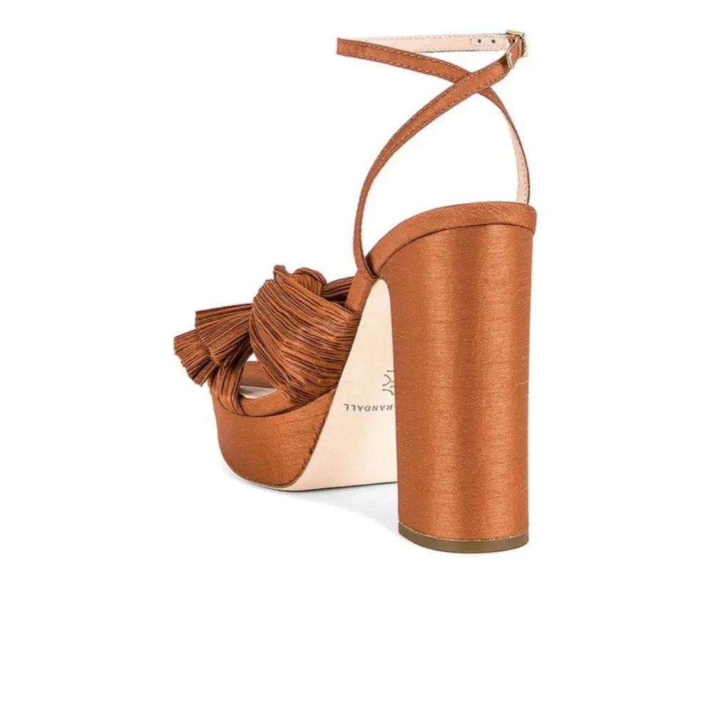 Loeffler Randall Natalia Platform Sandal Block Heel
Terracotta Organza NEW - Image 8