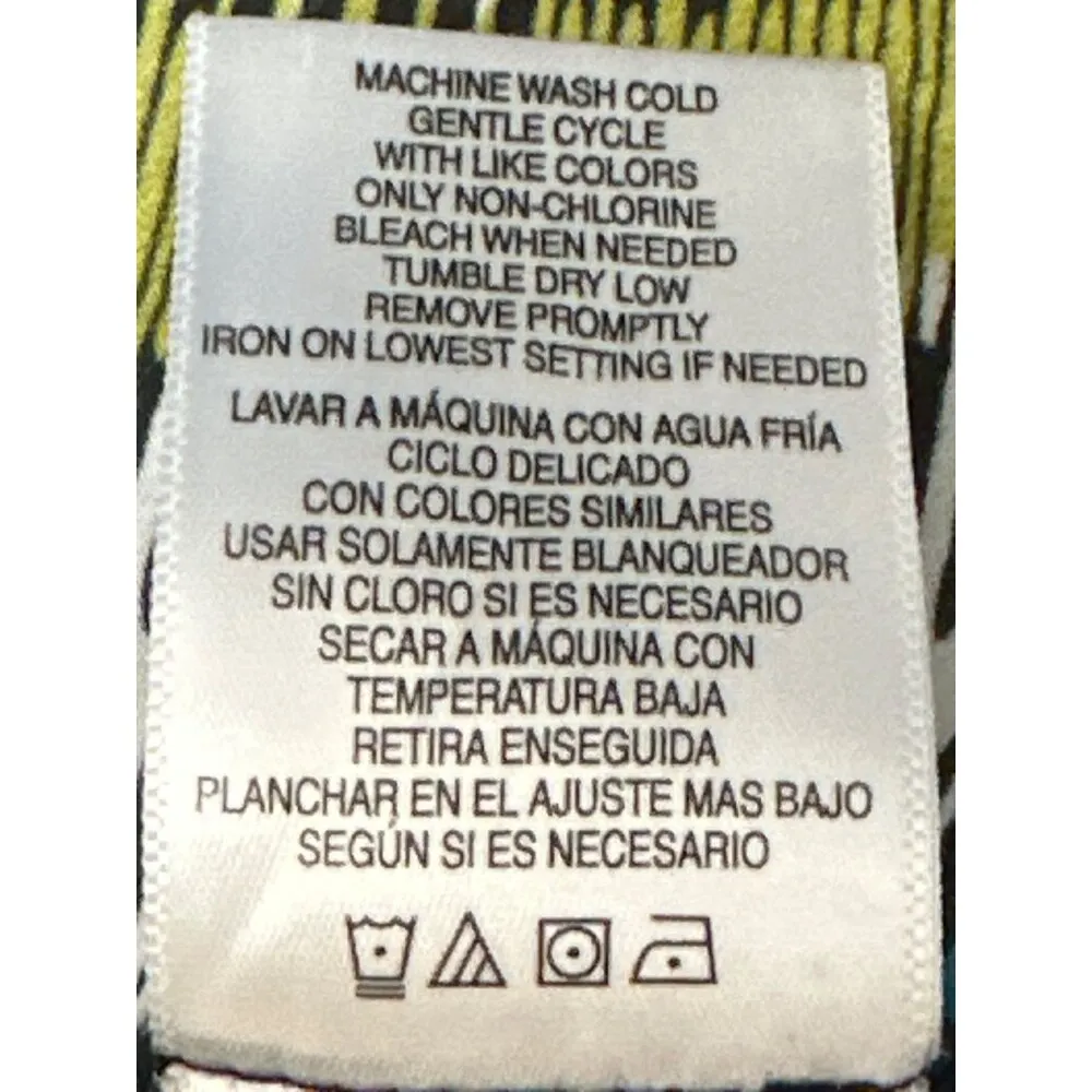 90 Degree Reflex Abstract Print Sleeveless Tank Top Size Large Polyester Blue - Image 11