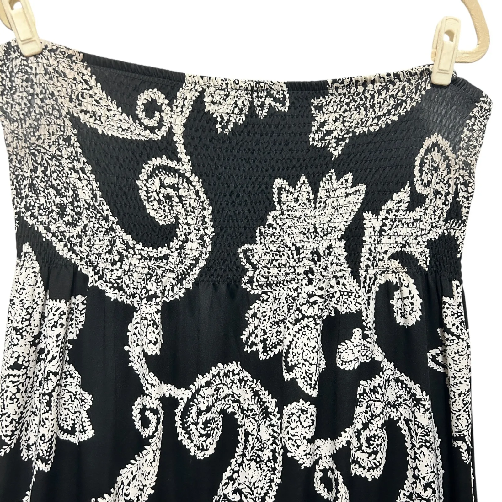 Y2K‎ Magic 2X Smocked Maxi Dress Paisley Empire Waist Flowy Festival Boho Indie - Image 3