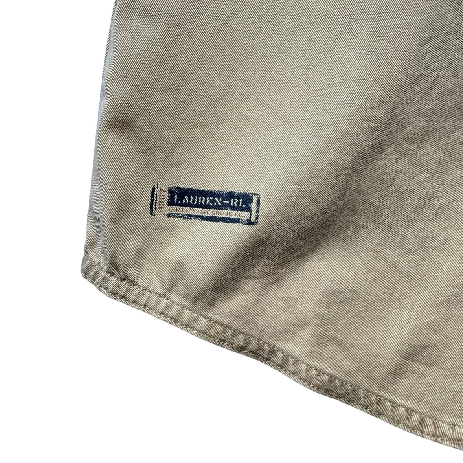 VTG Lauren Ralph Lauren M Khaki Safari Utility‎ Vest 100% Cotton Hong Kong - Image 10