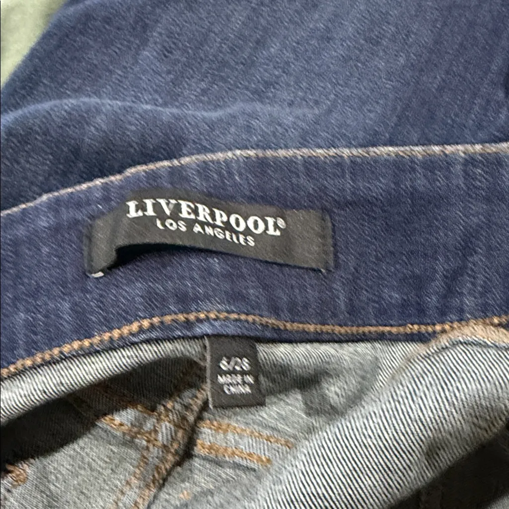 NWT Liverpool Los Angeles  Pull on Skinny Jean Dark Wash Stretch 6/28 - Image 2