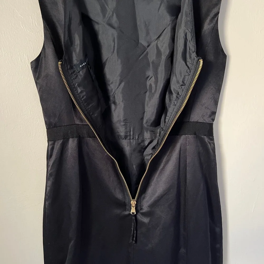 Marc by Marc Jacobs Black Satin Sleeveless Cocktail Dress Size 2 - Image 7