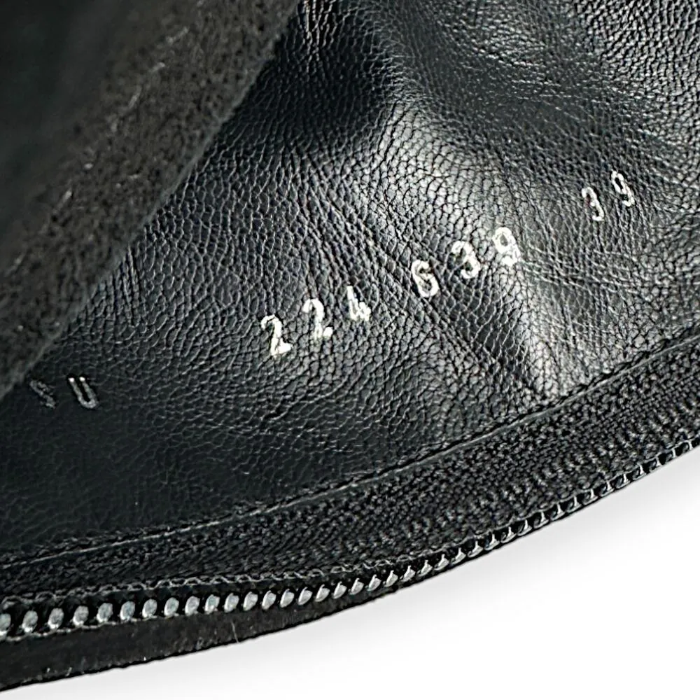 Yves Saint Laurent | 39 | YSL Black Suede Leather Stiletto Heel Platform Bootie Size 9 - Image 13