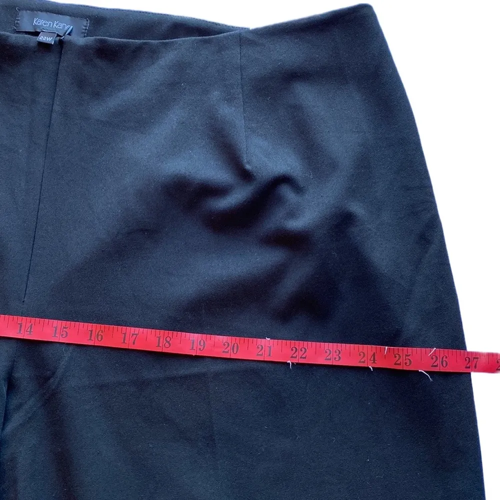 🖤 Karen Kane Stretch Front Zip Straight Leg Dress Pants, Black, No Pockets, 22W - Image 7