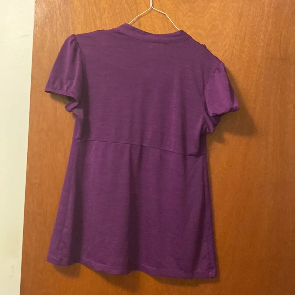 AGB Size Medium Short Sleeved Cotton Shirt with Ruffles at the top - Image 4