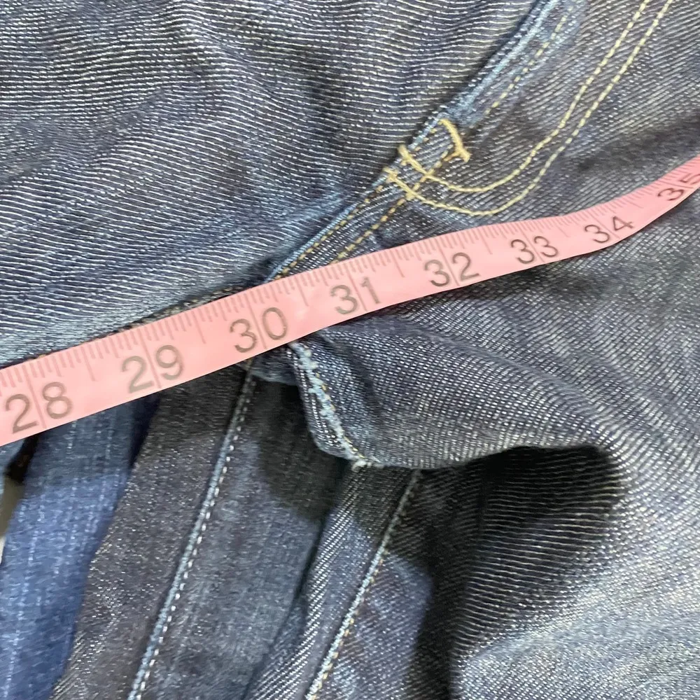 7 For All Mankind Flip Flop Dark Wash Bootcut Low Rise Stretch Jeans Size 32 - Image 6