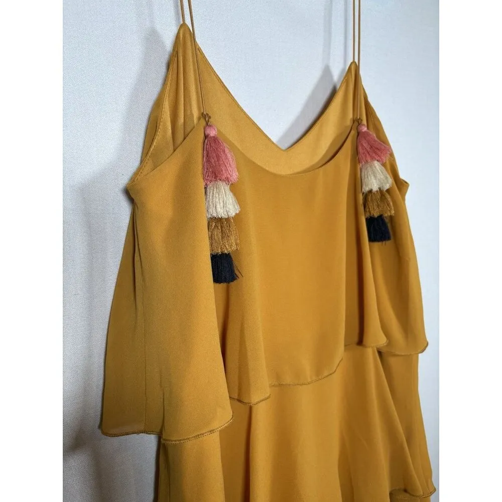 SHOW ME YOUR MUMU Suarez Tassel Harvest Moon Tiered Ruffled Dress Boho Small - Image 7