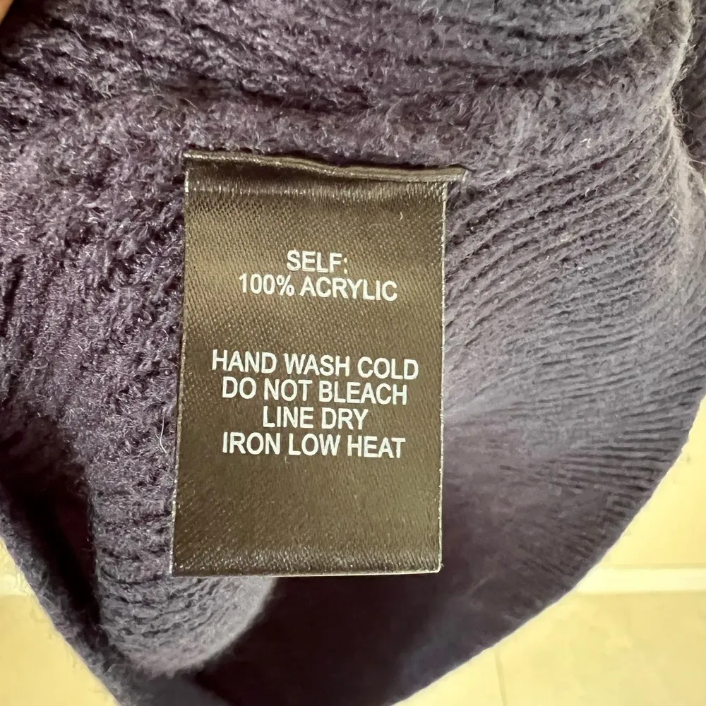 Lulu's Navy Blue Cowl Neck Long Sleeve Sweater Dress Size M - Image 6