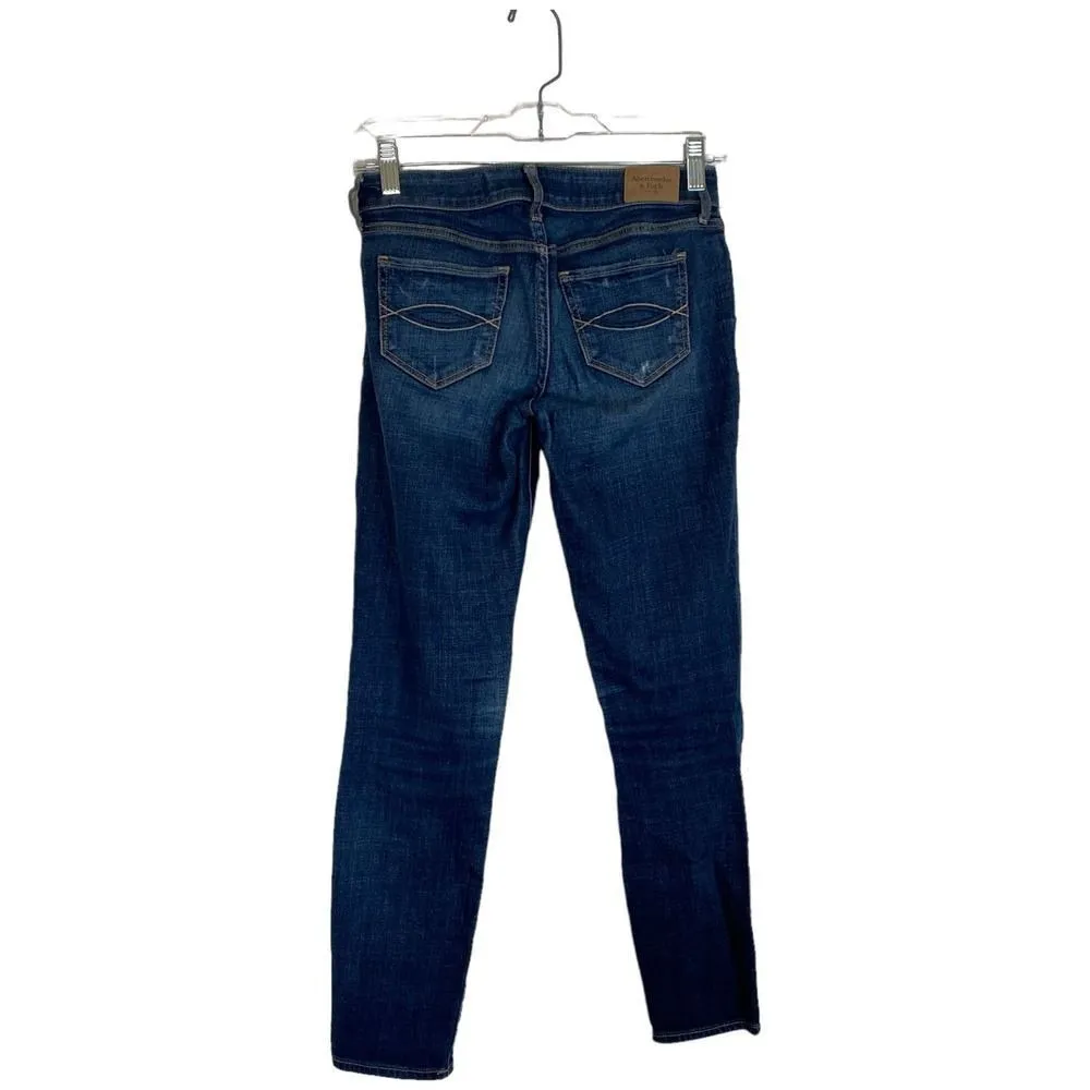 ABERCROMBIE & FITCH Skinny Jeans Size 25 Dark Wash - Image 2