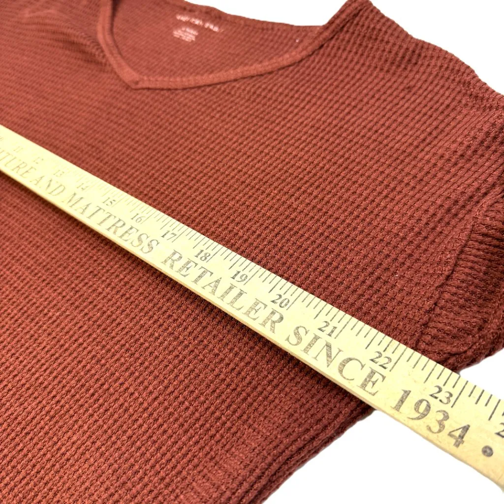 American Eagle Waffle Knit V‑Neck Top Women’s XS Long Sleeve - Image 8