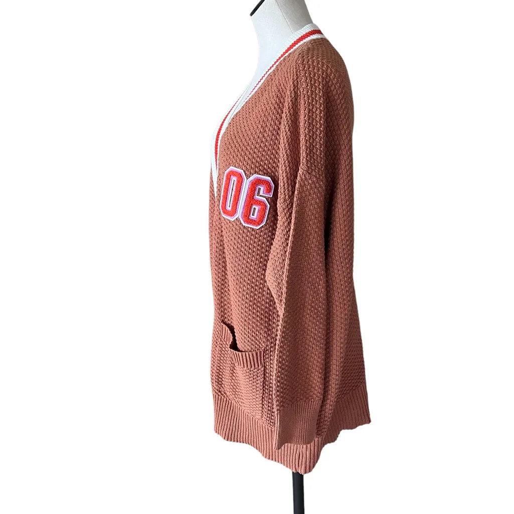 NWOT aerie Oversized Varsity Cardigan small - Image 9