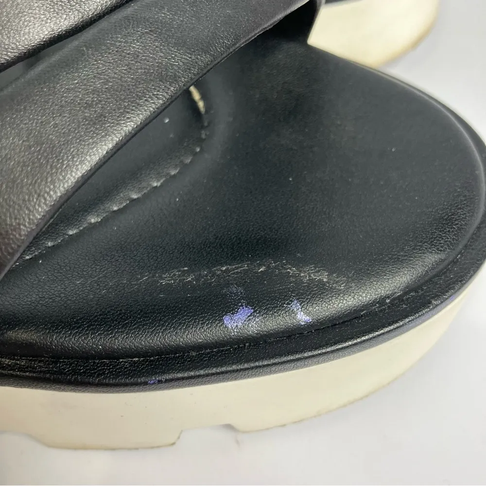 Franco Sarto Urla sandals black white womens size 10 trendy modern casual - Image 5