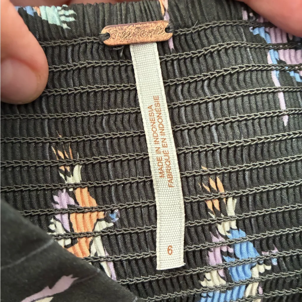 Free People Strapless Sunshine of Your Love Bird Print Pocket Midi Dress 6 - Image 12