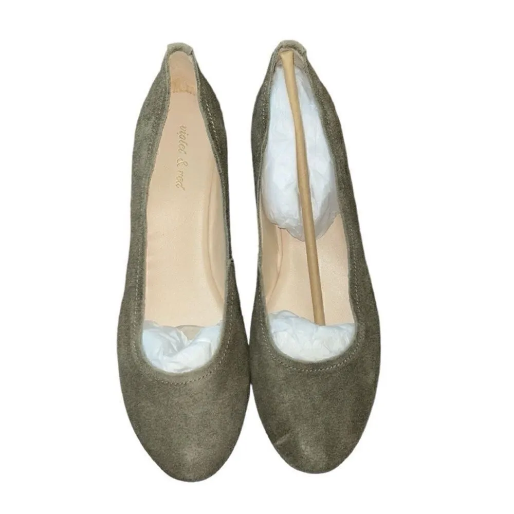 Violet & Red Ballet Flat Green Suede Leather
Shoes(Size 8.5M) Green - Image 7