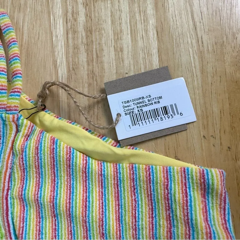 Free People X Toast Swim Tunnel Ribbed Bikini Bottoms Size XS - Image 2