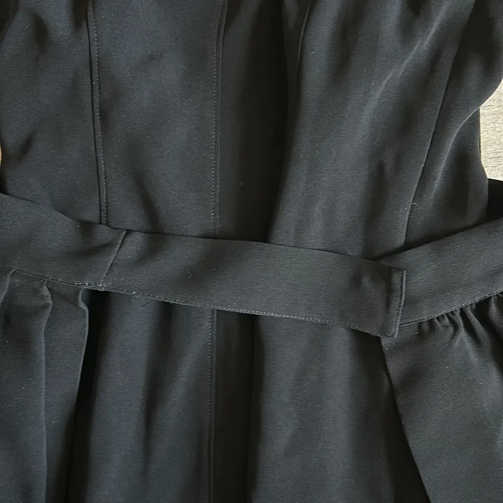 Cinq à sept black mini dress with wrap around skirt - Image 3