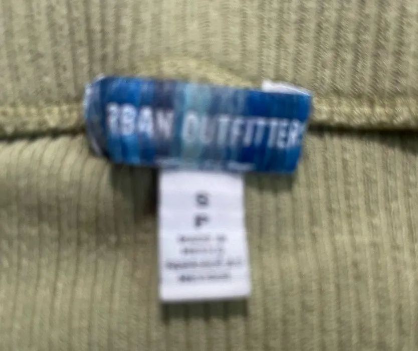 Urban Outfitters  Ribbed Green Buttoned Mini Skirt - Image 2