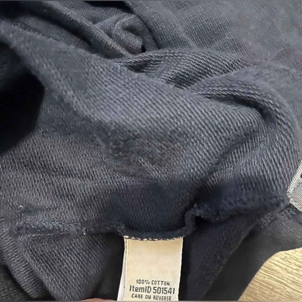 L.L. Bean Womens Navy Blue Knit 1/4 Button Pullover Sweater Sweatshirt Size S - Image 7