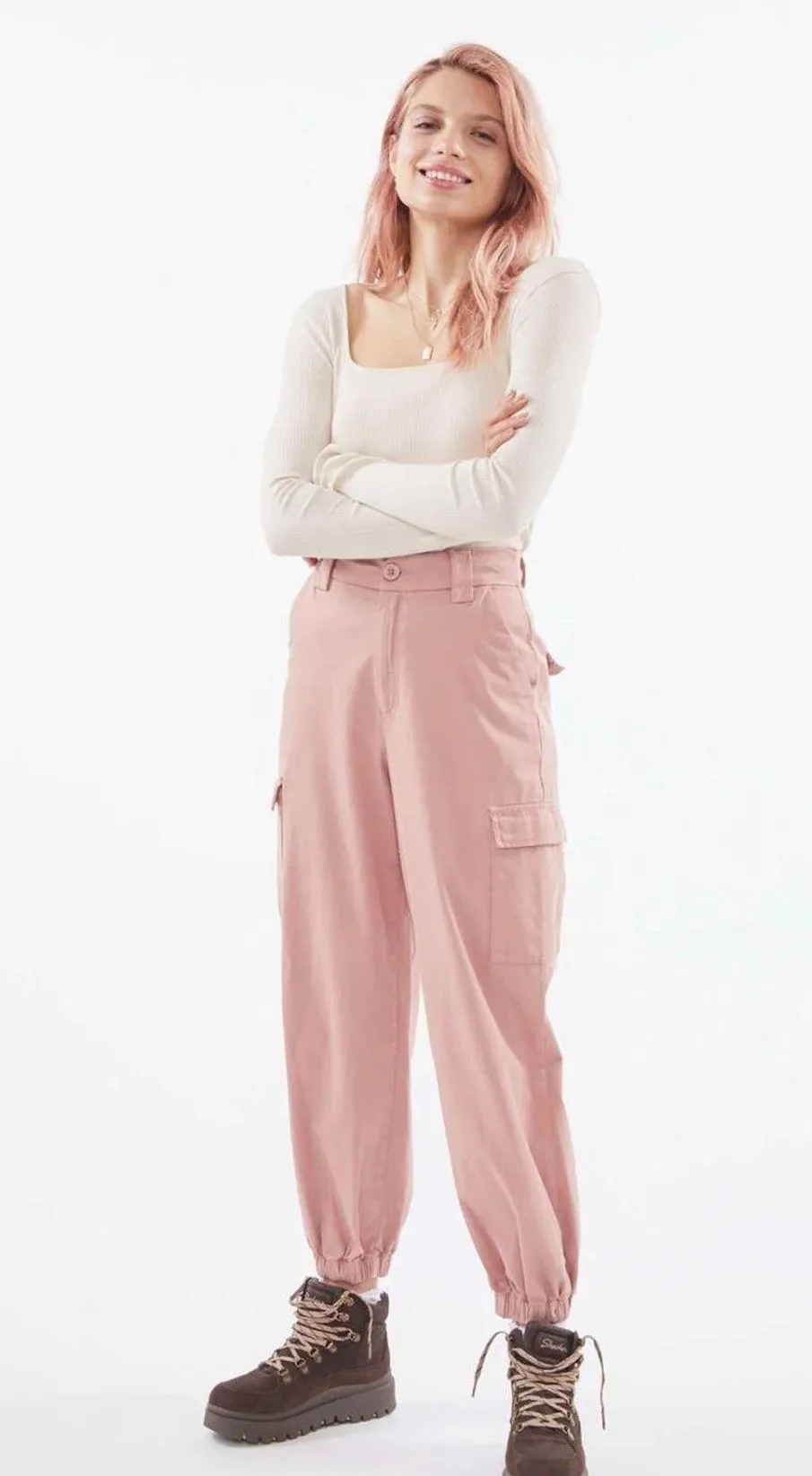 Pink Cargo Pants - Image 2