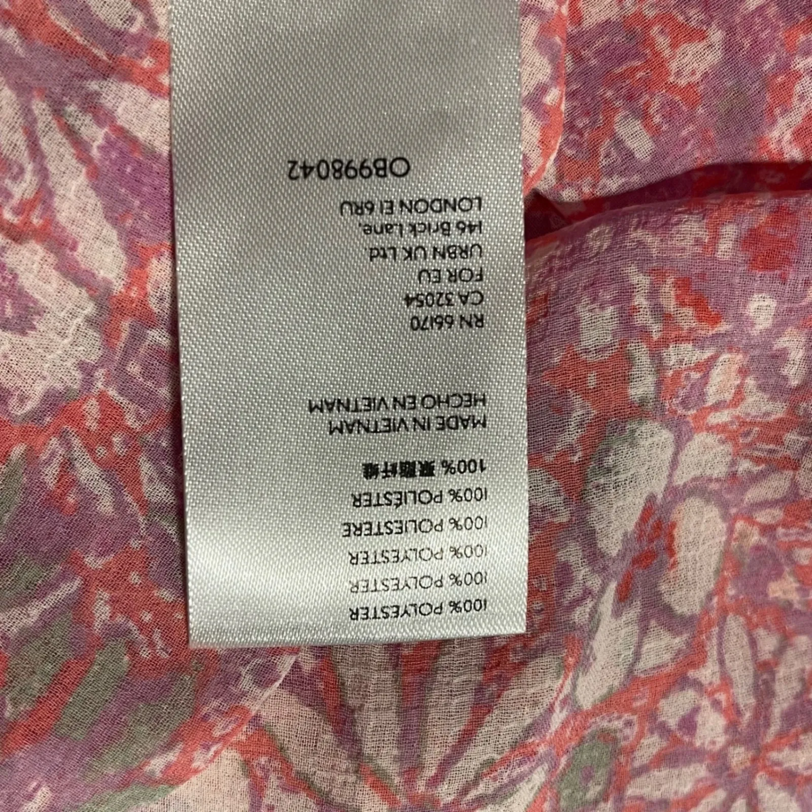 Free People Feeling Groovy Summertime Pink Floral Ruffle Neck Maxi Dress Medium - Image 7