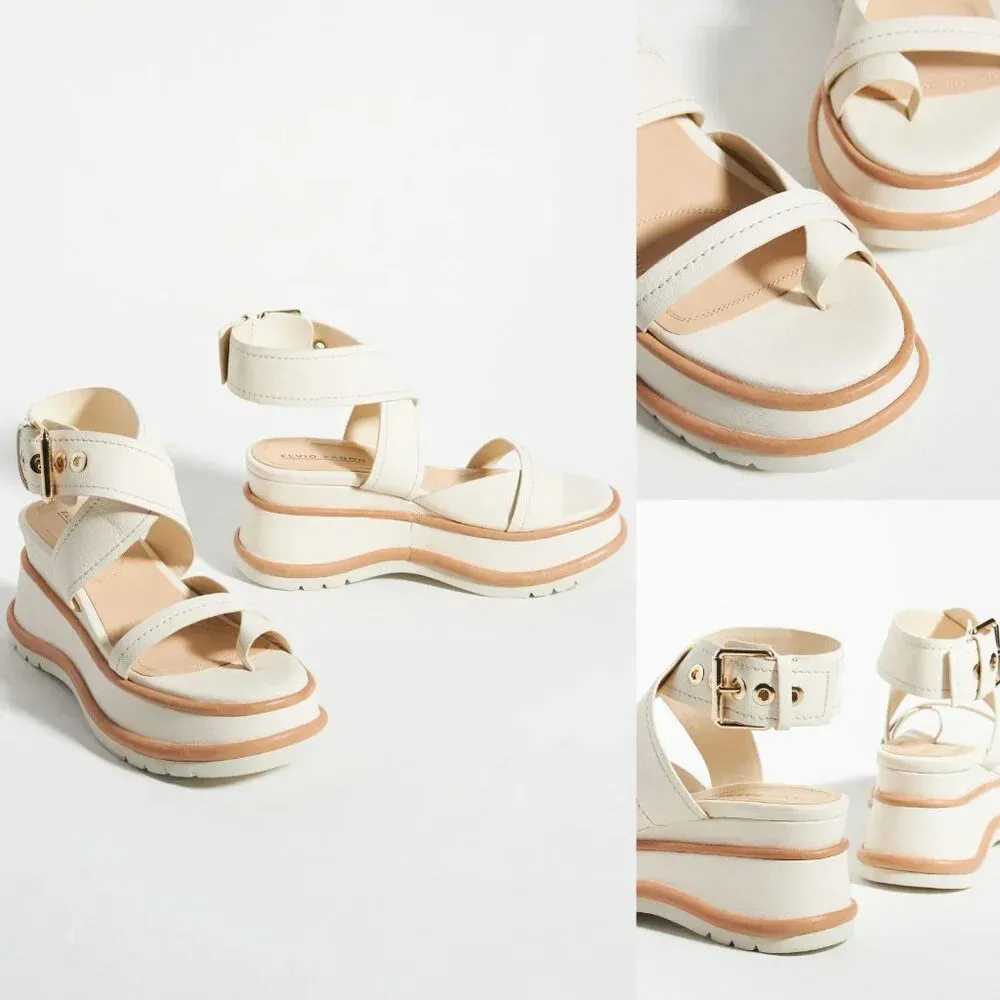 Anthropologie Elvio Zanon Sport Sandals in Cream Size 36 NWOT $170 - Image 14