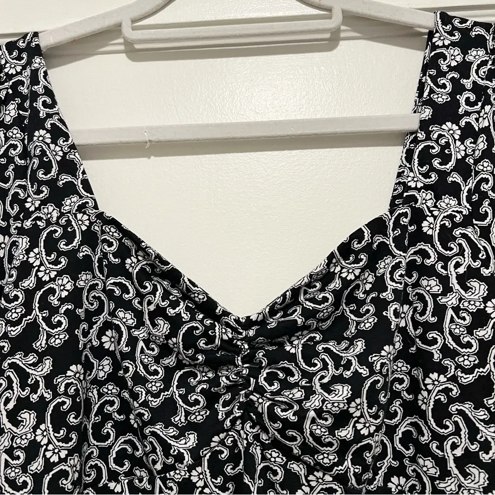 Boden Sweetheart Jersey Mini Dress in Black Swirl Swig Size 8 NWT - Image 5