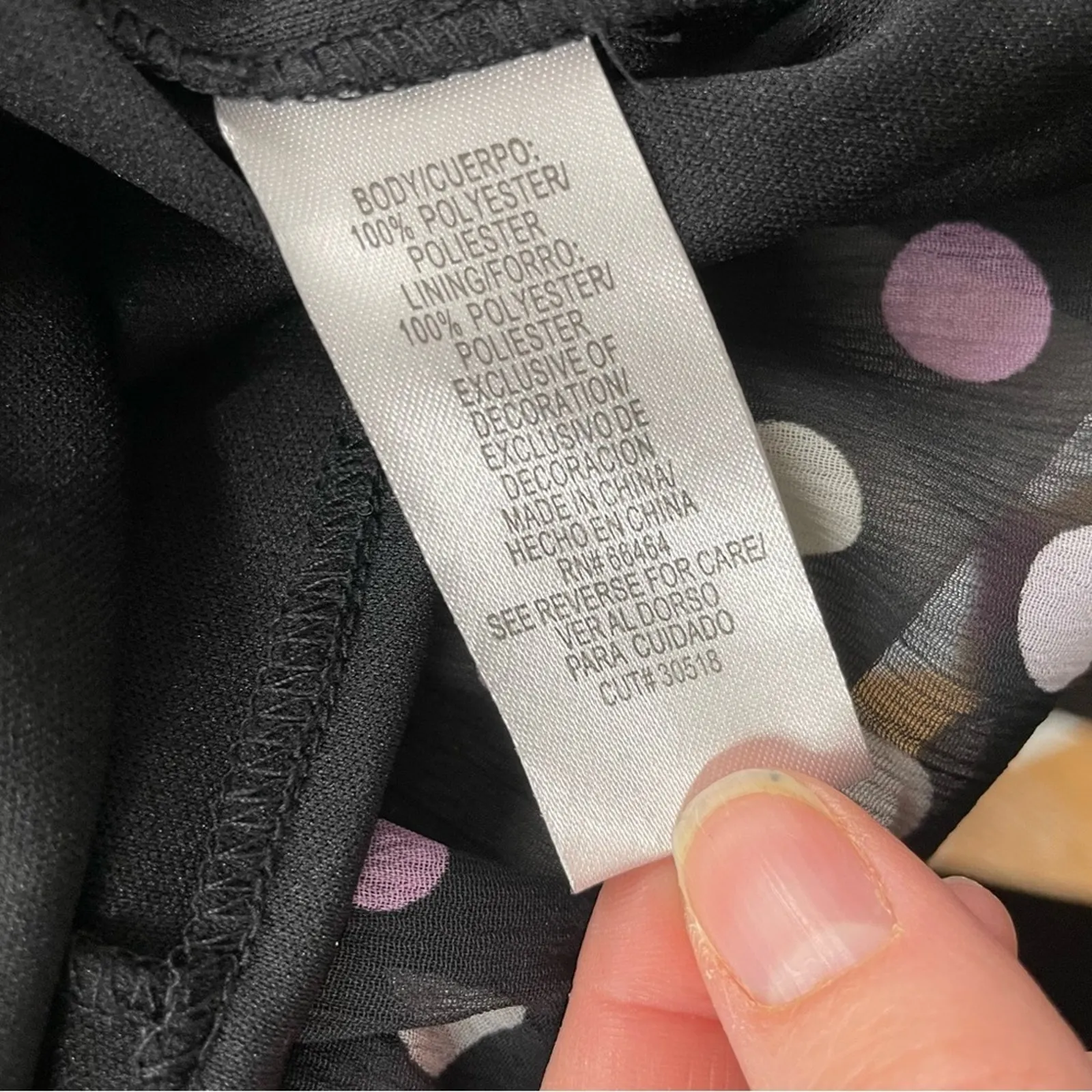 Sandra Darren Black Purple & Grey Polka Dot Pleated Sleeveless Mini Dress 14 - Image 12