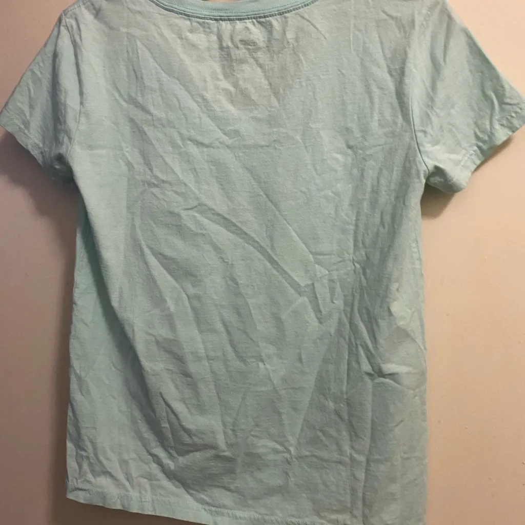 Disney Womens Light Blue Tee T Shirt S Small Mickey & Minnie Mouse Graphic - Image 5