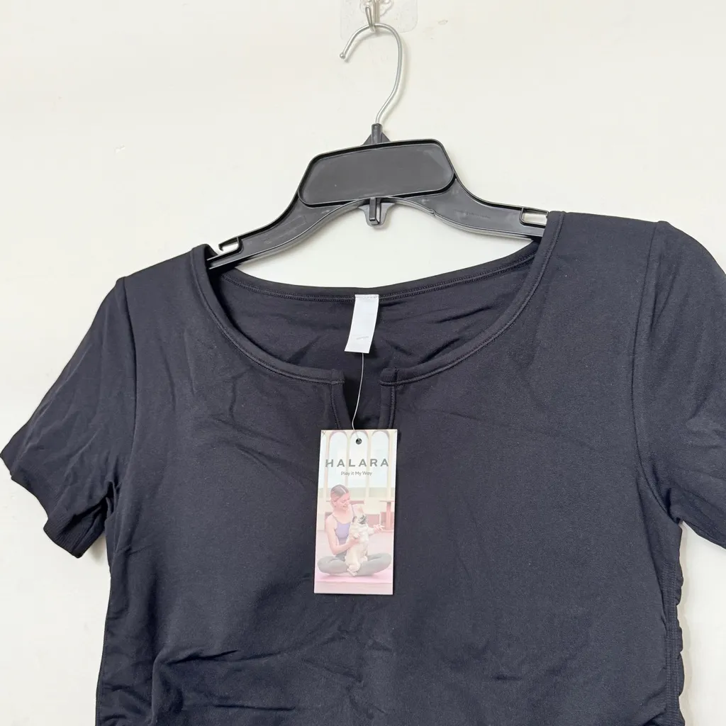 Halara  Black V Neck Top - Image 3