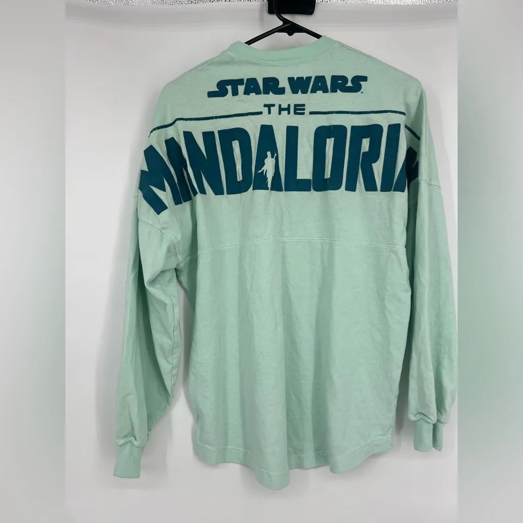 Disney Star Wars Spirit Jersey Mandalorian Long Sleeve Shirt  Grogu Yoda XS - Image 2