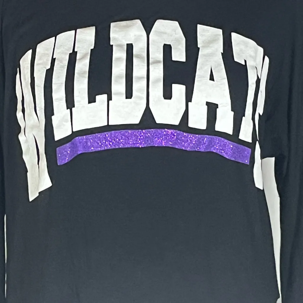 Gameday Couture Kansas State Wildcats Scoop Neckline Long Sleeve w/ Gold Zippers Blue - Image 2