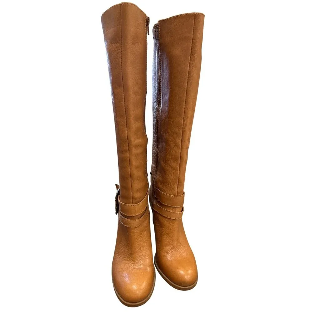 Nine West Womens Brown Leather Knee-High Boots Size 7.5M SKU 7166 - Image 7