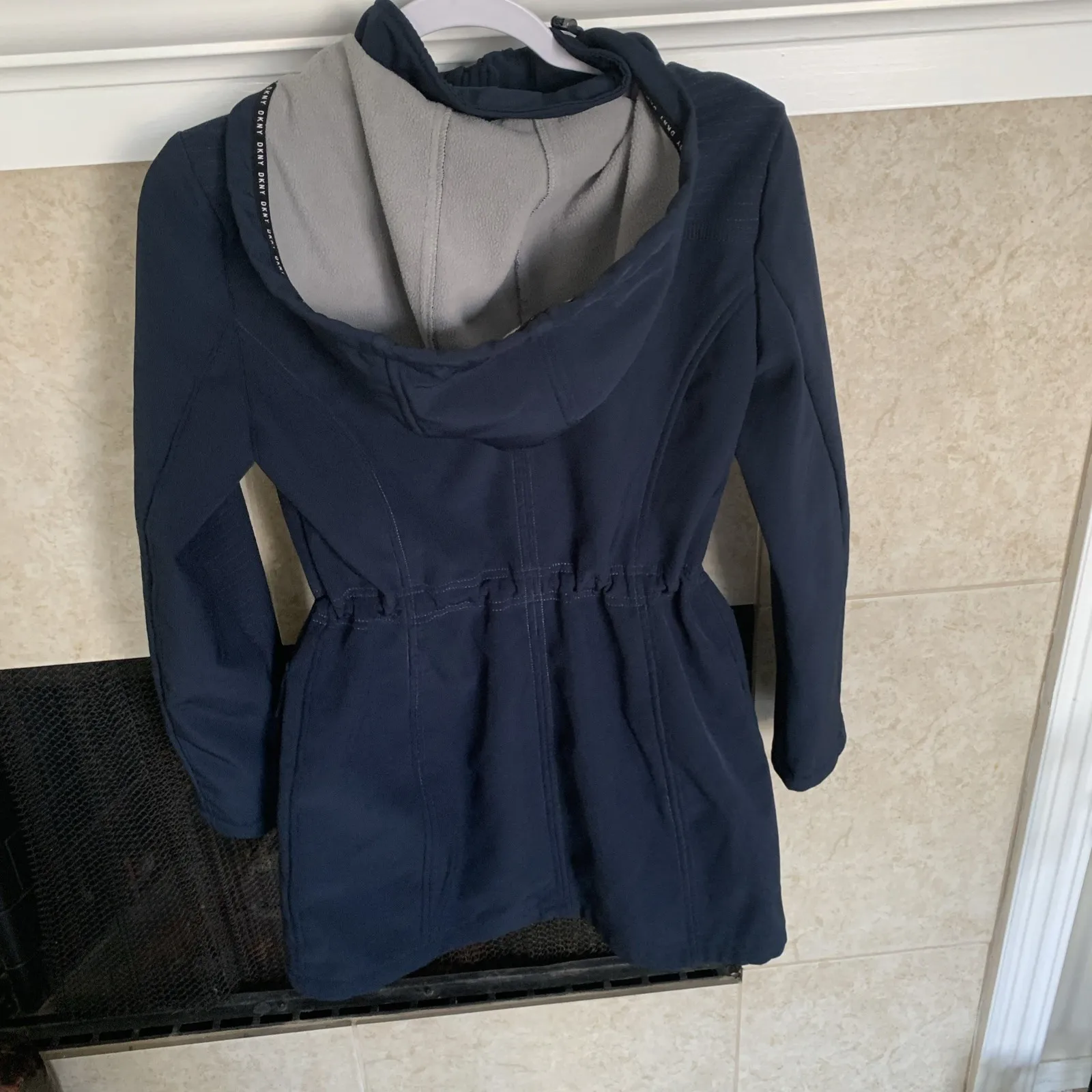 DKNY Women's Blue Jacket Size Xs Long Sleeve In Perfect Condition - Image 4