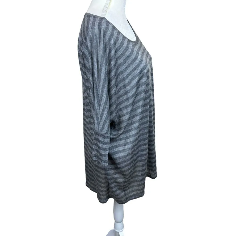 Eileen Fisher top, size Large, stripes, boxy, sustainable, NWT, made in USA - Image 3