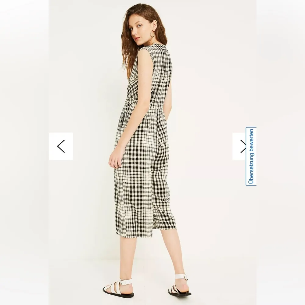 URBAN OUTFITTERS Ellery Surplice Gingham Plaid Jumpsuit w/ Pockets $108 EUC 10 - Image 15