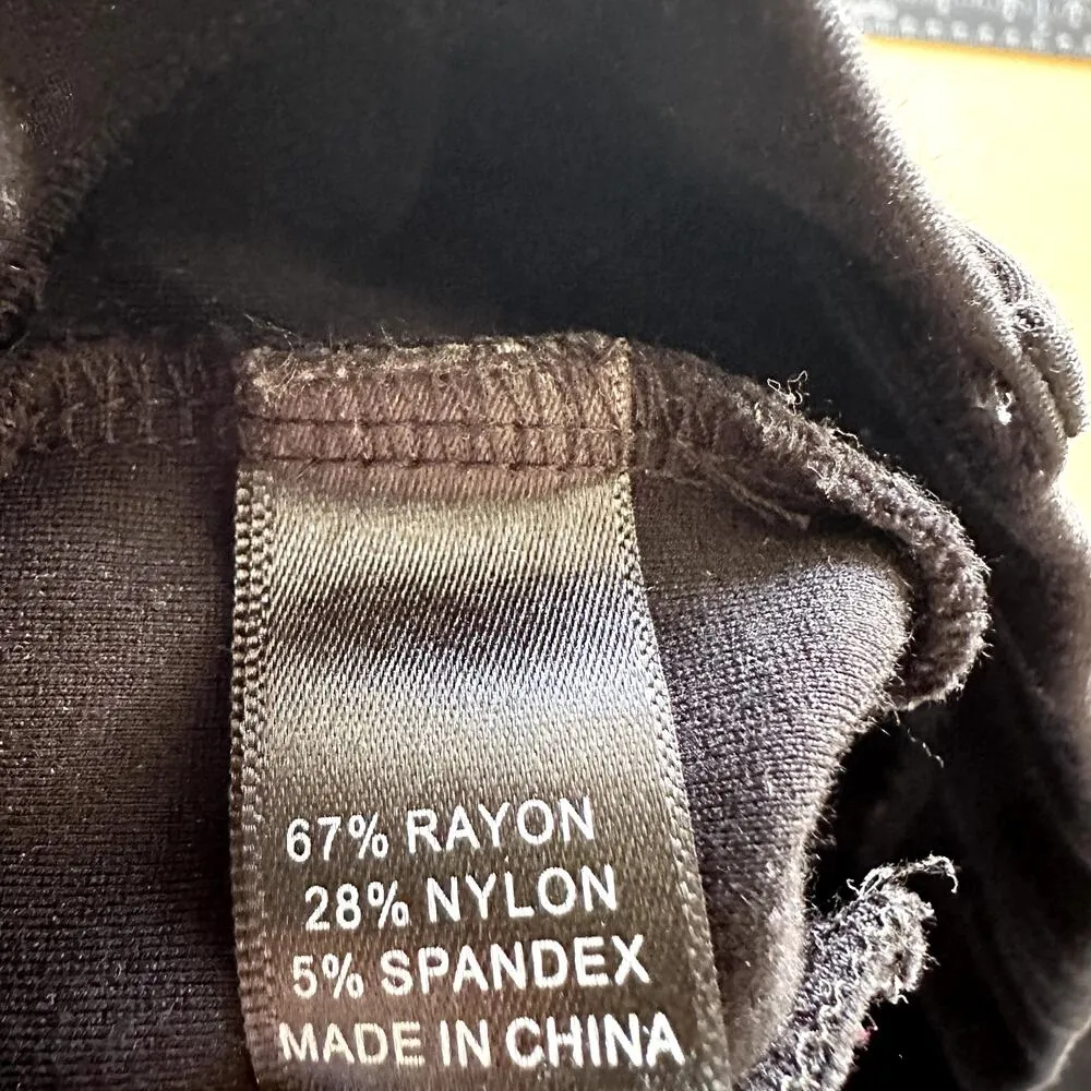 Betabrand Classic Boot Cut Dress Yoga Pants Mid Rise Faux Pockets Black S Petite - Image 4