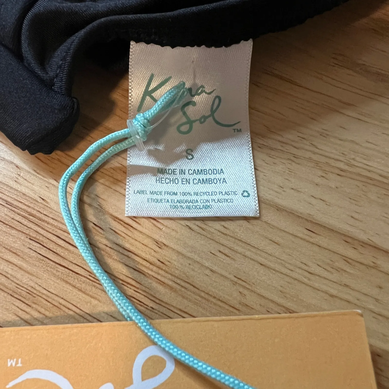 Kona Sol Women's Black Faux Wrap Halter Bikini Top - Size Small - NWT - Image 2