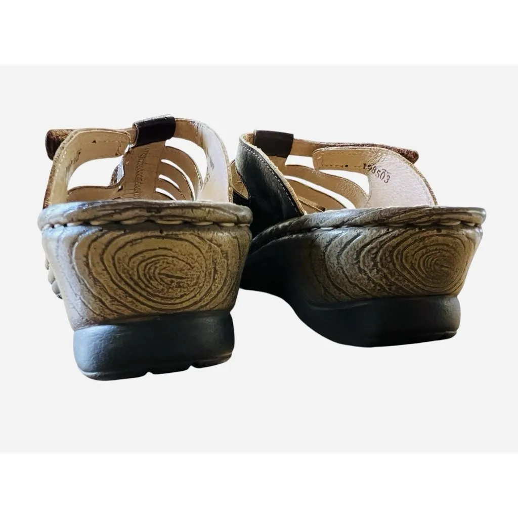 JOSEF SEIBEL Slide Sandals Open Toe Brown Leather Women's Size US‎ 6 EU 36 - Image 6