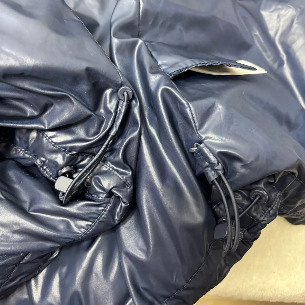 MASSIMO DUTTI Hooded Puffer Jacket Navy Blue Size L Size L - Image 9