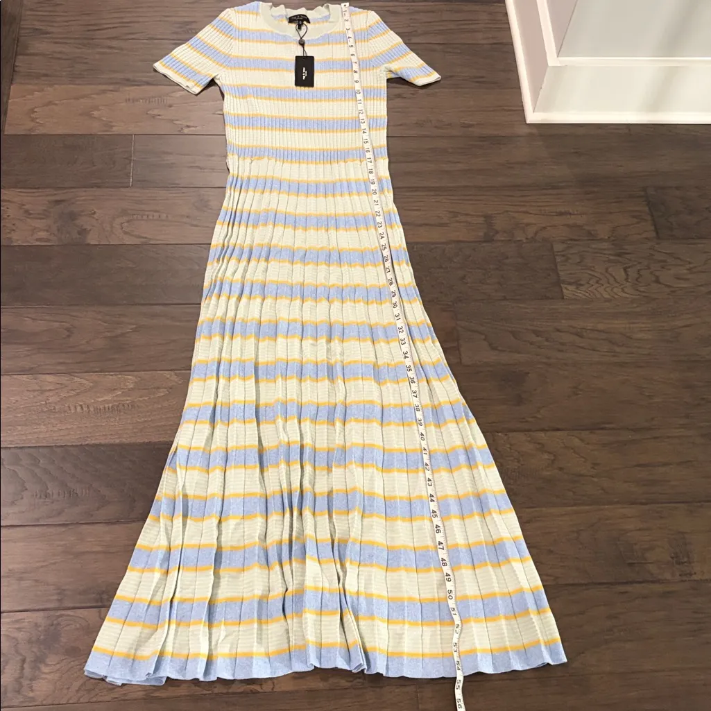 New with Tags Rag & Bone Eloise Striped Rib Knit Midi Dress Sz M - Image 10