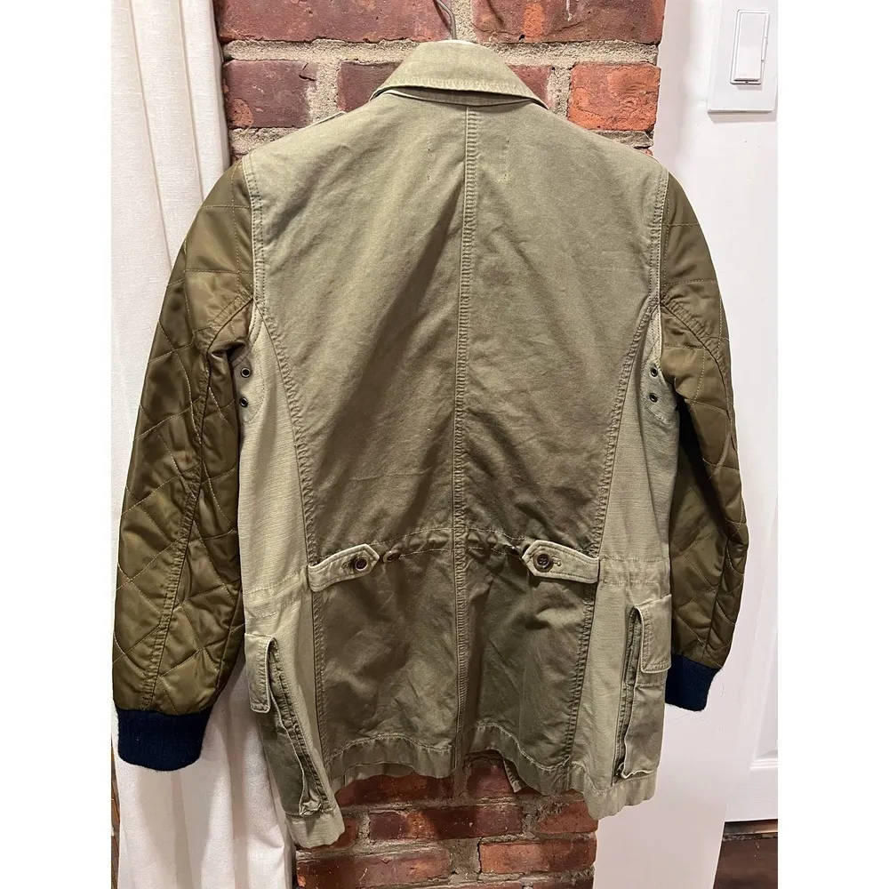 J. Crew green quilted boyfriend military fatigue utility jacket Size XS - Image 3