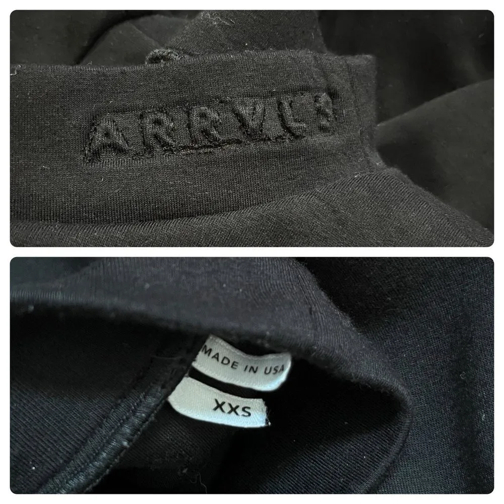 The Arrivals Black Pocket Mock Neck Pullover Sweater Top Oversized Size XXS - Image 10