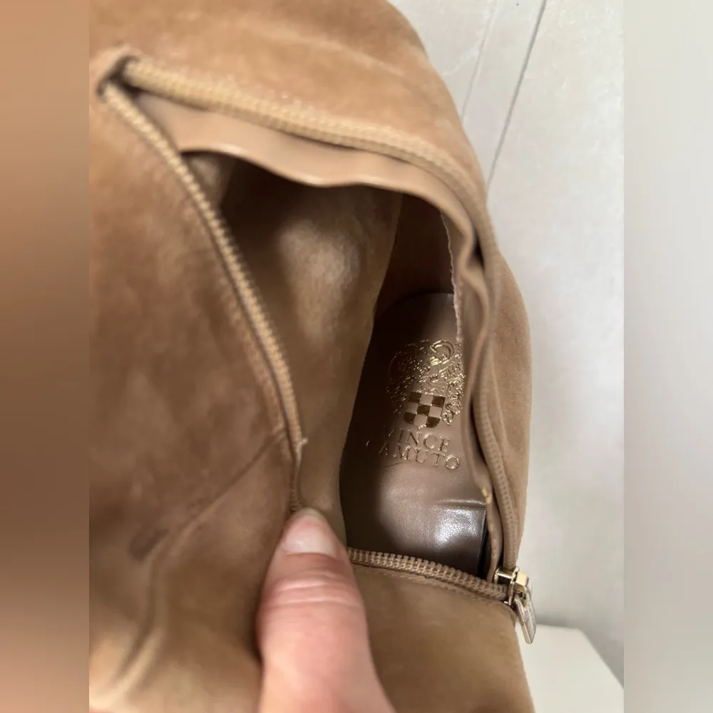 Vince Camuto Sonbela Mid Calf Tan Suede Pointed Toe Slouchy Boots - Size 11m - Image 9