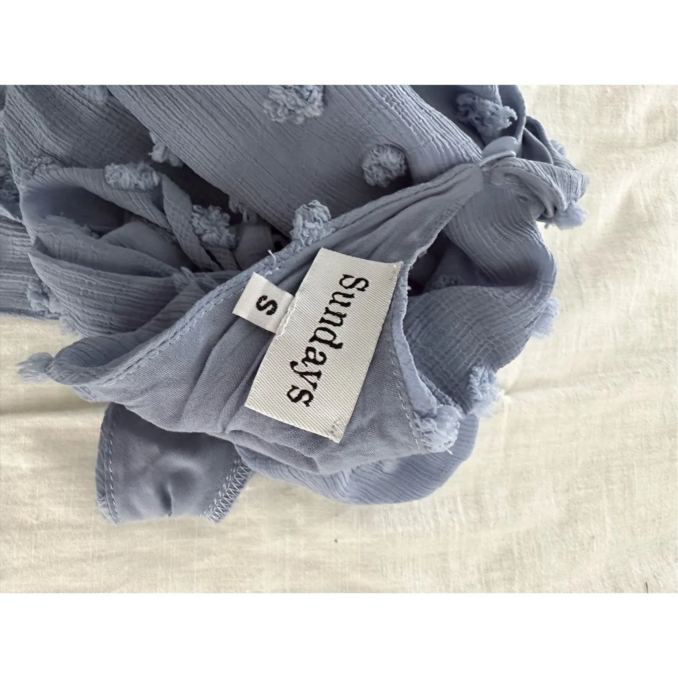 Sundays Blue Women’s Small Cropped Tie Top - Image 4