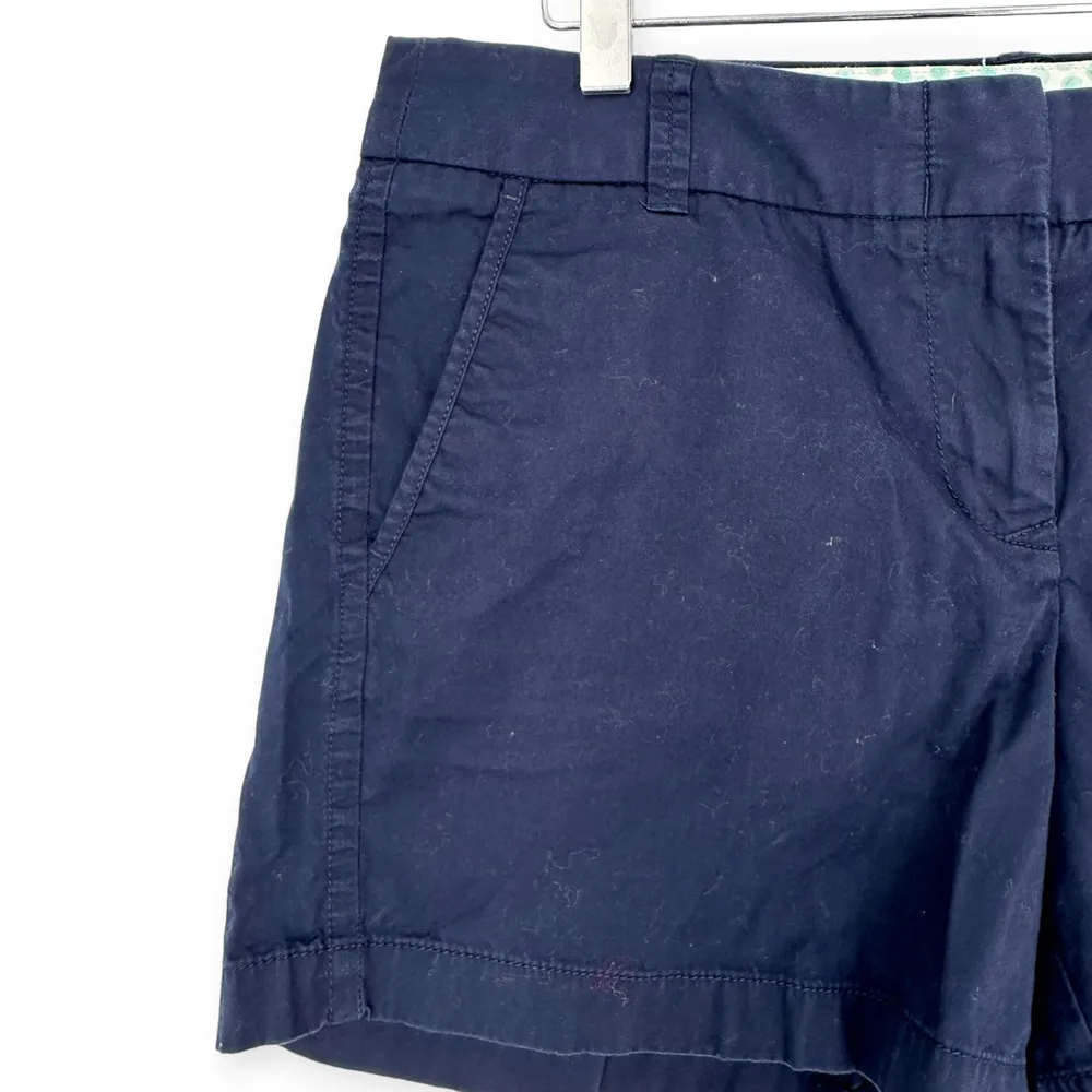 J.Crew | Size 10 | Navy Blue 100% Cotton Broken-In Chino Shorts - Image 4