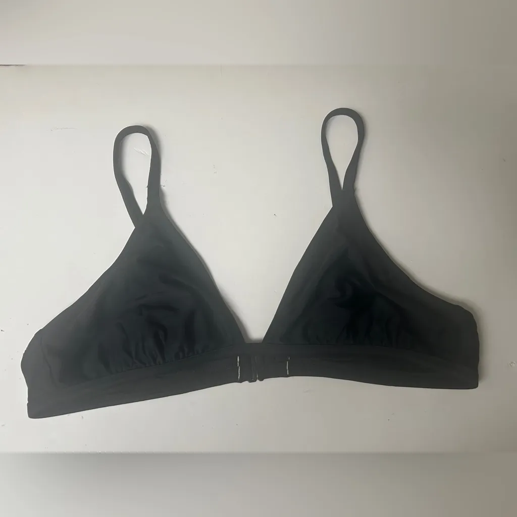 Black Aerie Triangle Bikini Top L - Image 3