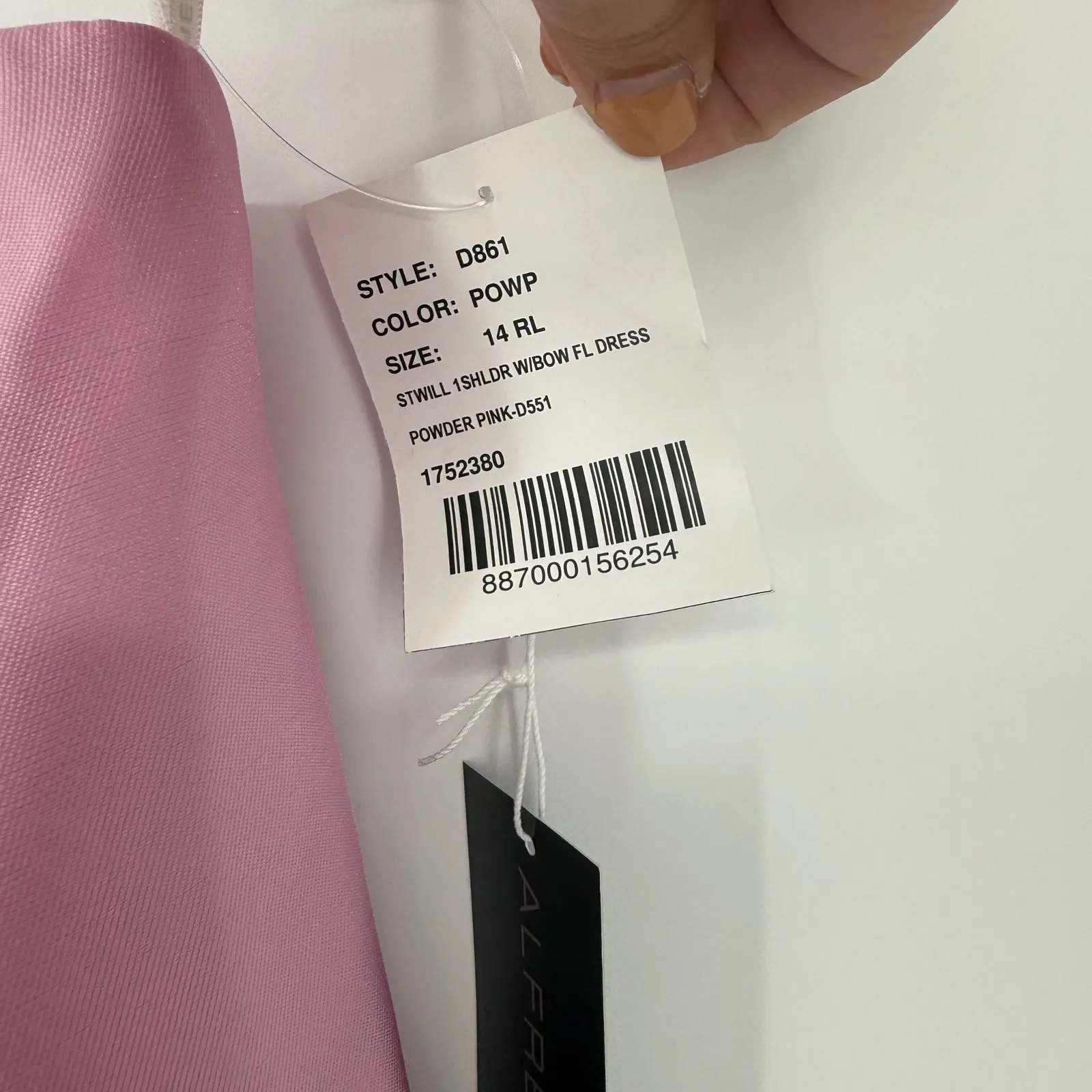 Alfred Sung Oversized Bow One-Shoulder Satin Column Maxi Dress In Powder Pink - Image 8